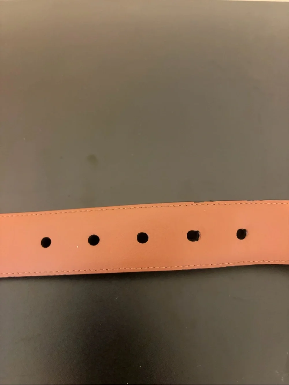 Johnston & Murphy Black Leather Belt with Silver Buckle and Brown Reverse